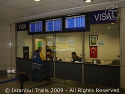 Visa sales point at the Atatürk International Airport, Istanbul, Turkey