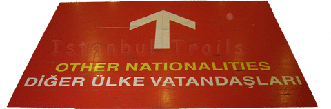 Border Control sign for Other Nationalities in the Atatürk International Airport, Istanbul, Turkey