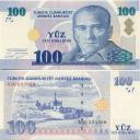 Banknote of 100 New Turkish Lira.