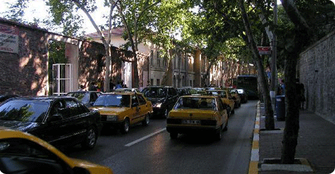 Istanbul traffic jam on the way from Beşiktaş to Ortaköy