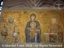 Commenos mosaic in the Haghia Sophia, Istanbul, Turkey Commenos mosaic in the Haghia Sophia, Istanbul, Turkey