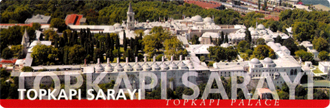 Aerial view of the Topkapi Palace in Istanbul, Turkey