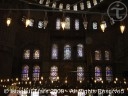 Stained glass windows inside the Blue Mosque, Istanbul, Turkey.