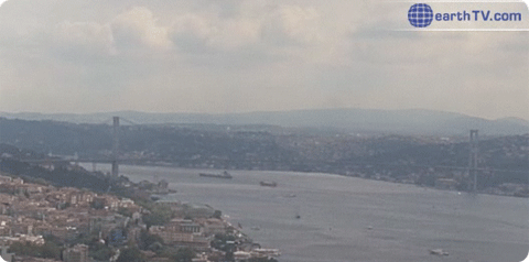 Bosphorus view via Earth TV web cam, Istanbul, Turkey