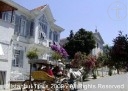 A typical road in Büyükada, one of the Princes' Islands in Istanbul, Turkey