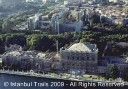 Aerial view of Dolmabahçe Palace in Istanbul, Turkey