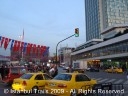 Taksim Square, with on the right a glimpse of the Marmara Hotel of Istanbul, Turkey.