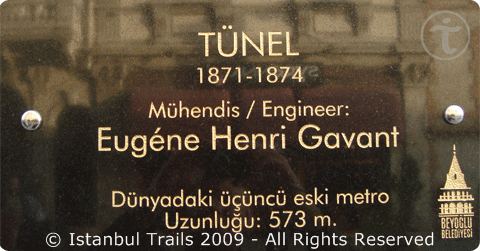 Tünel, the first underground system in Istanbul, Turkey.