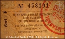 Most foreign nationals can obtain a visa (sticker) at the airport in Istanbul, Turkey