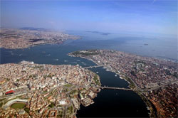 Aerial picture of Istanbul, Turkey.