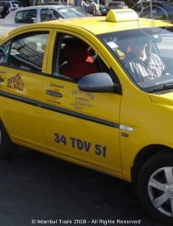 Official taxi in Istanbul, Turkey.