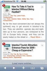 Post excerpts of a post on the mobile version of Istanbul Trails.