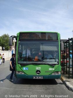 Picture of a municipality (IETT) bus in Istanbul, Turkey.