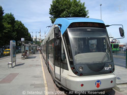 Picture of the tram in Kabataş, Istanbul.